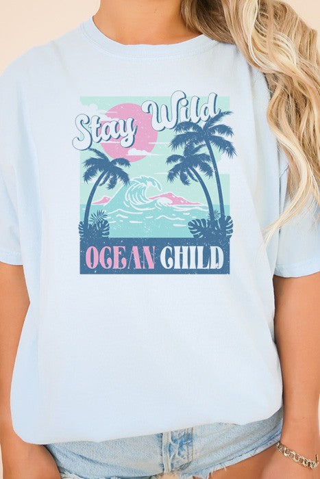 Stay Wild Ocean Child Oversized Tee