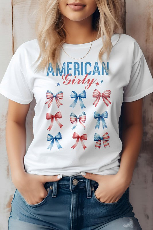 American Girly Bow Graphic Tee