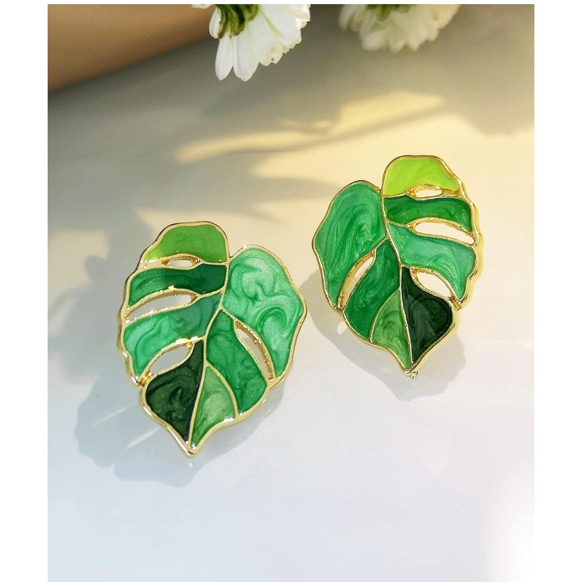 Emerald Oasis Stud Earrings