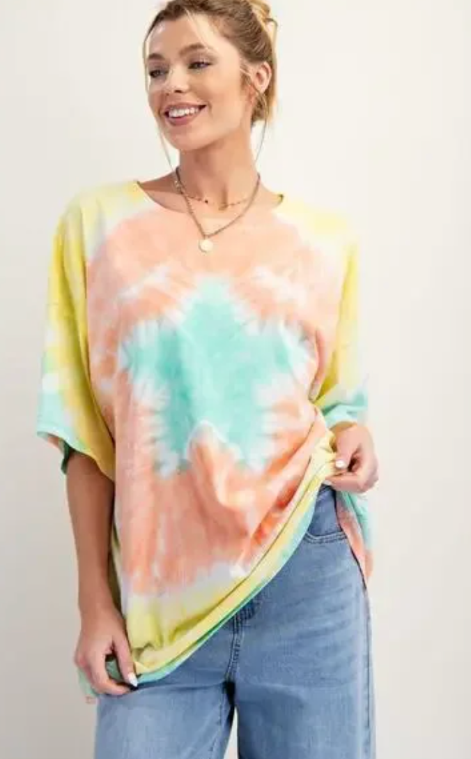 Starlight Skies Tie-Dye Boxy Tee