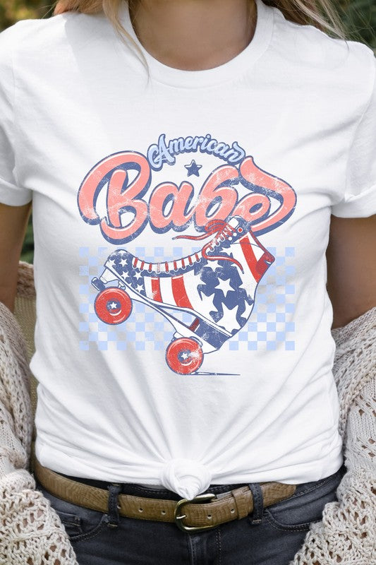 American Babe Rollerskate Graphic Tee