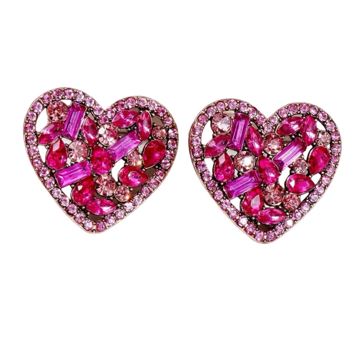 Pink Heart Stud Earrings NWT