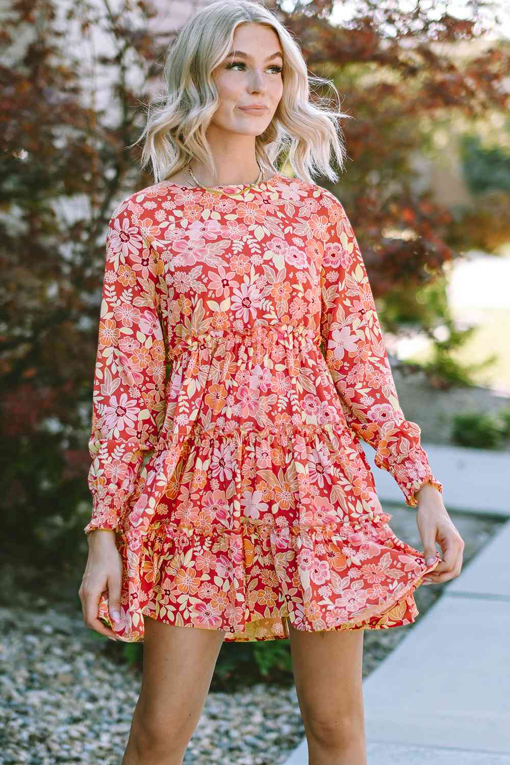 Sunny Bloom Tiered Dress