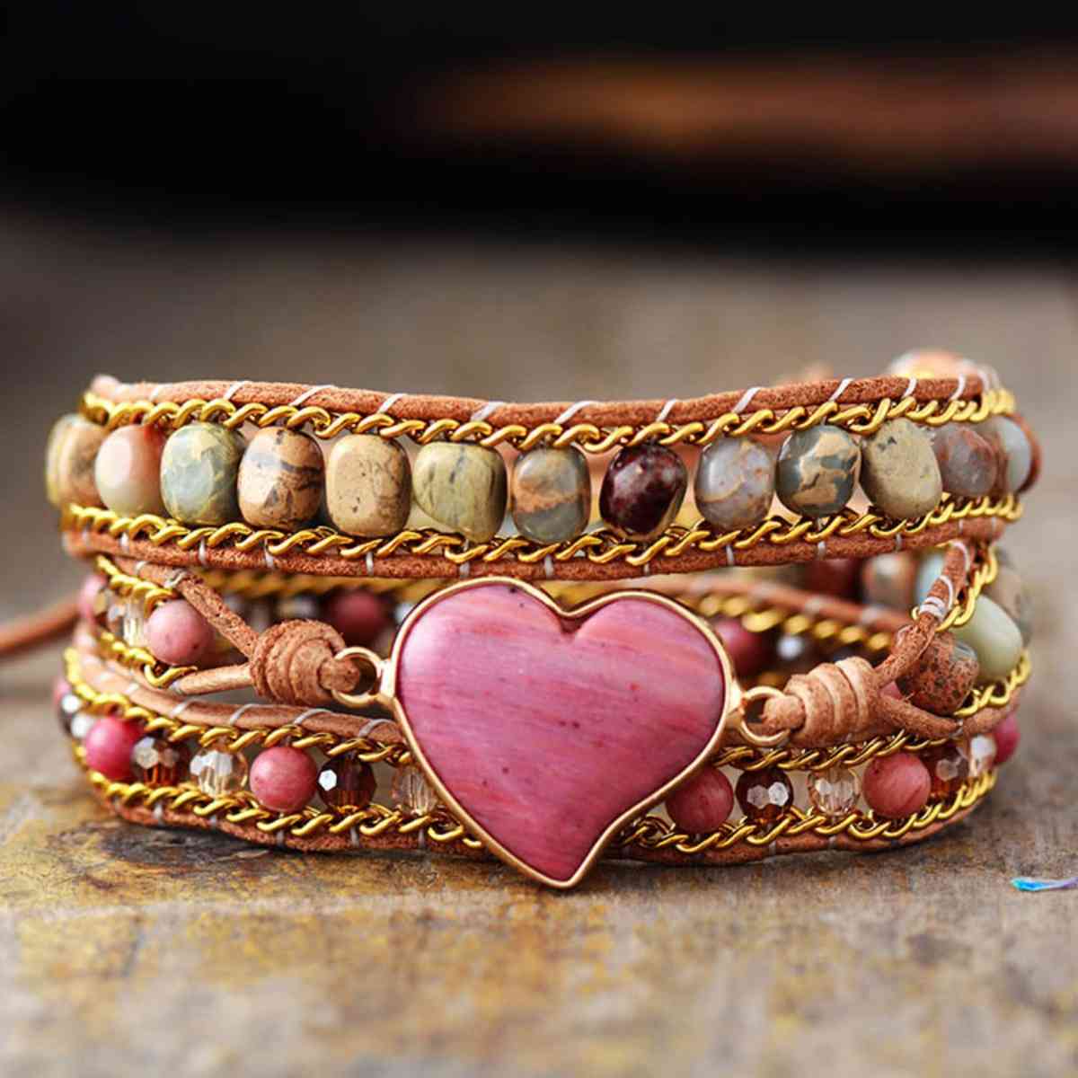 Heartstrings Crystal Bead Bracelet