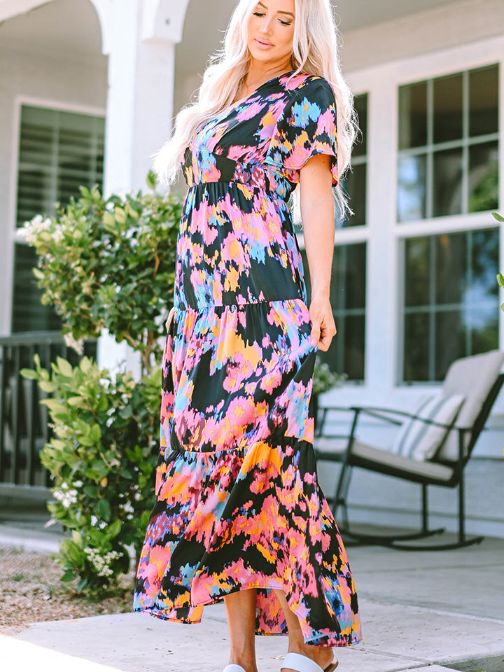 Tropical Blossom Maxi Dress